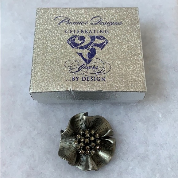 Brooch or Pendant Metal Flower - Picture 2 of 5